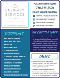 Updated Boxed Lunch catering menu 2022